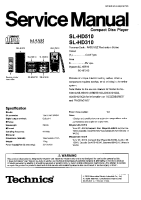 Technics - SLHD-310 - Service manual 